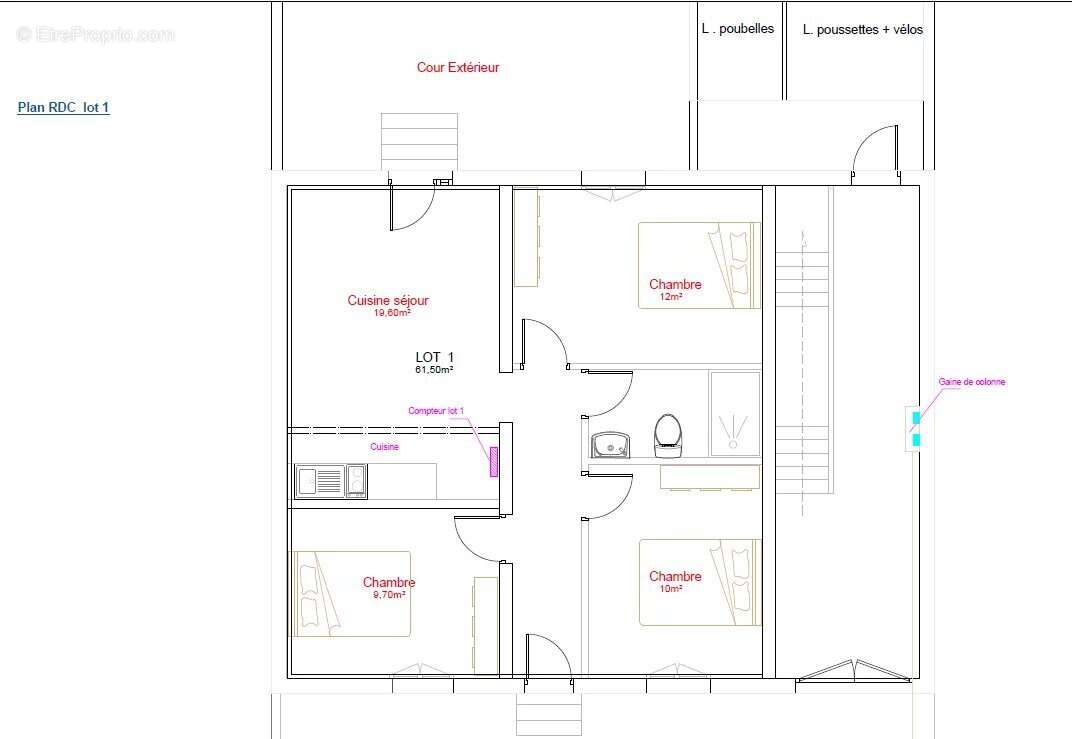 Appartement à CLICHY