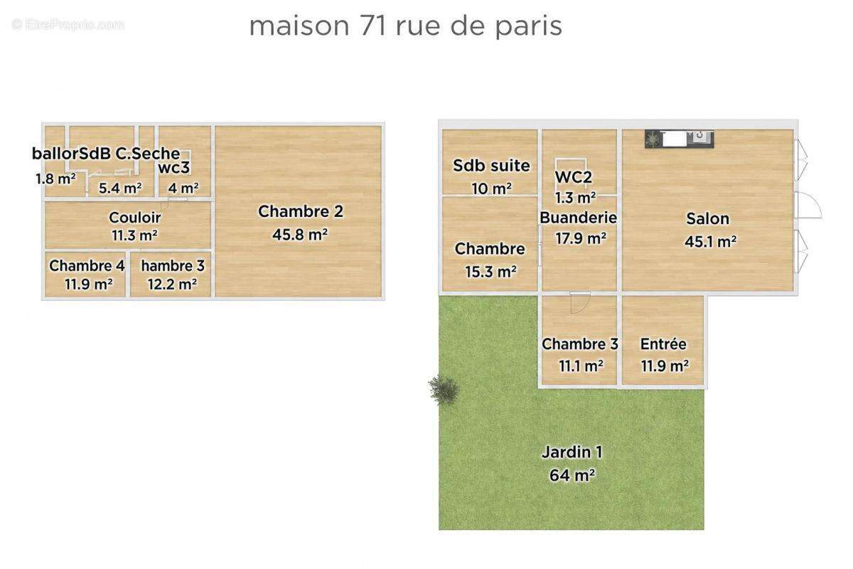 Lieusaint centre-ville – maison familiale rénovée de 200 m² – - photo 12