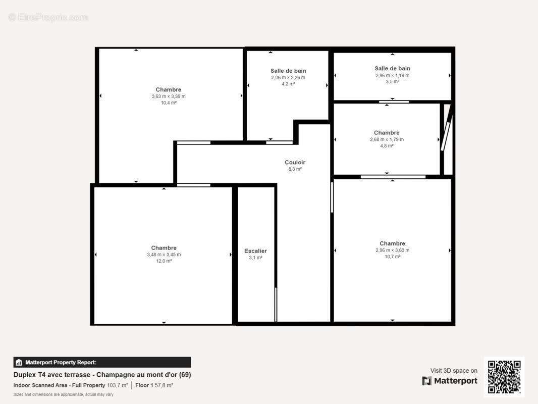 Appartement à CHAMPAGNE-AU-MONT-D'OR