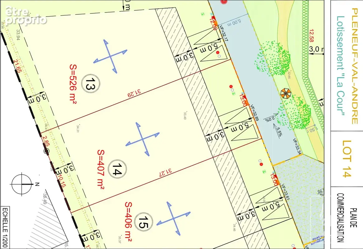 PLENEUF-VA-ANDRÉ : Terrain Constructible et viabilisé 407 m2 en - photo 2