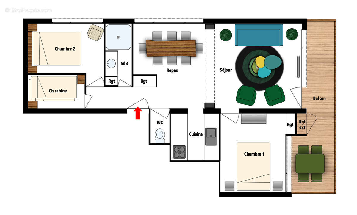 Appartement à CHAMPAGNY-EN-VANOISE