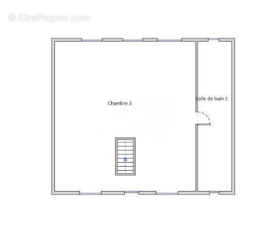 Plan étage mansardé - Maison à CAMPHIN-EN-PEVELE