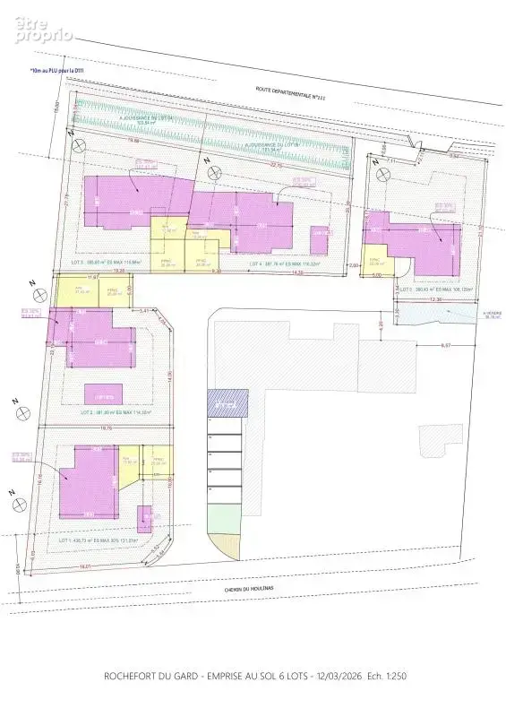 Le Clos Du Moulinas -Projet Immobilier de 5 lots viabilisés - Rochefort Du Gard (30650) - Lot N°2  à vendre 381 M2 , Piscinable  - photo 13