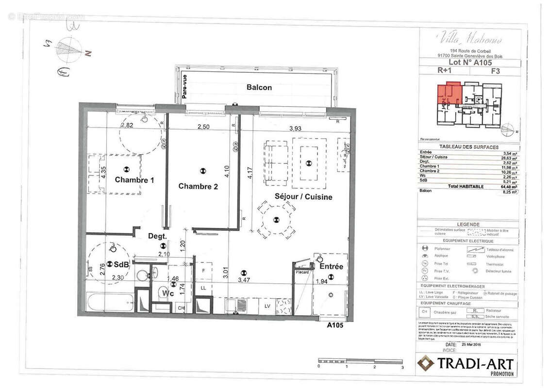 Appartement à SAINTE-GENEVIEVE-DES-BOIS