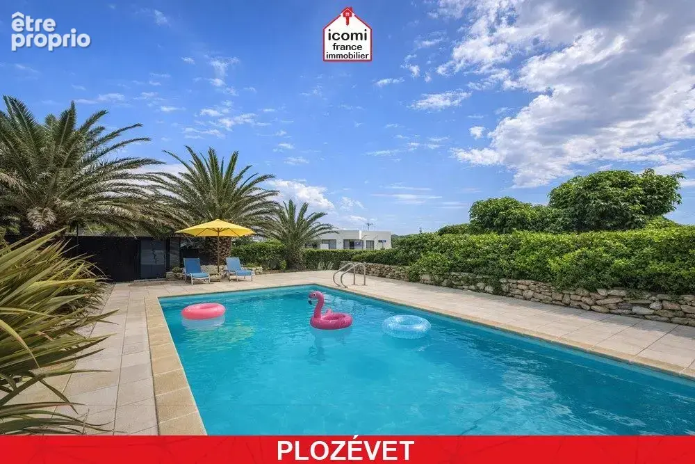 Finistere - plozévet (29710) -  a vendre - propriete architecte contemporaine climatisee avec piscine chauffee - piece de vie 60 - photo 3