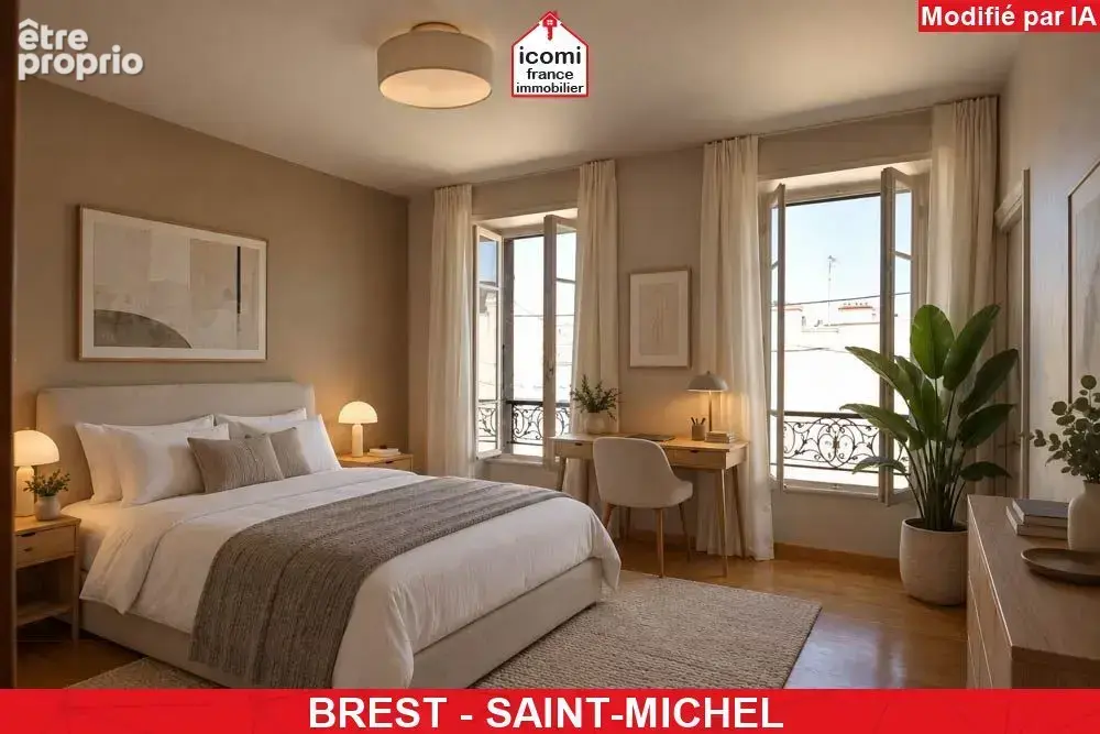 Finistere - brest (29200) - a vendre - appartement de 102 m² - seul au dernier etage - 2 chambres (possible 3) - cave - dpe d -  - photo 5