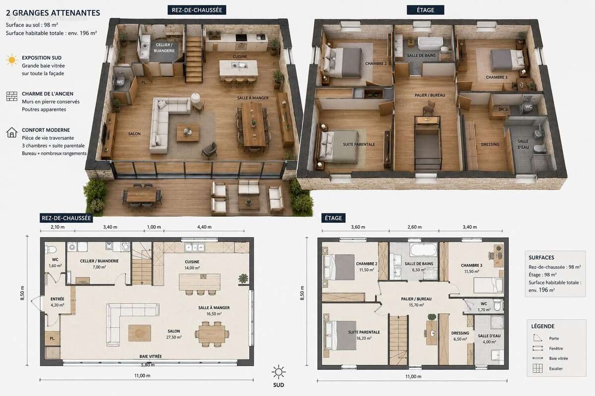 Maison 196 m² à Angerville  - photo 8
