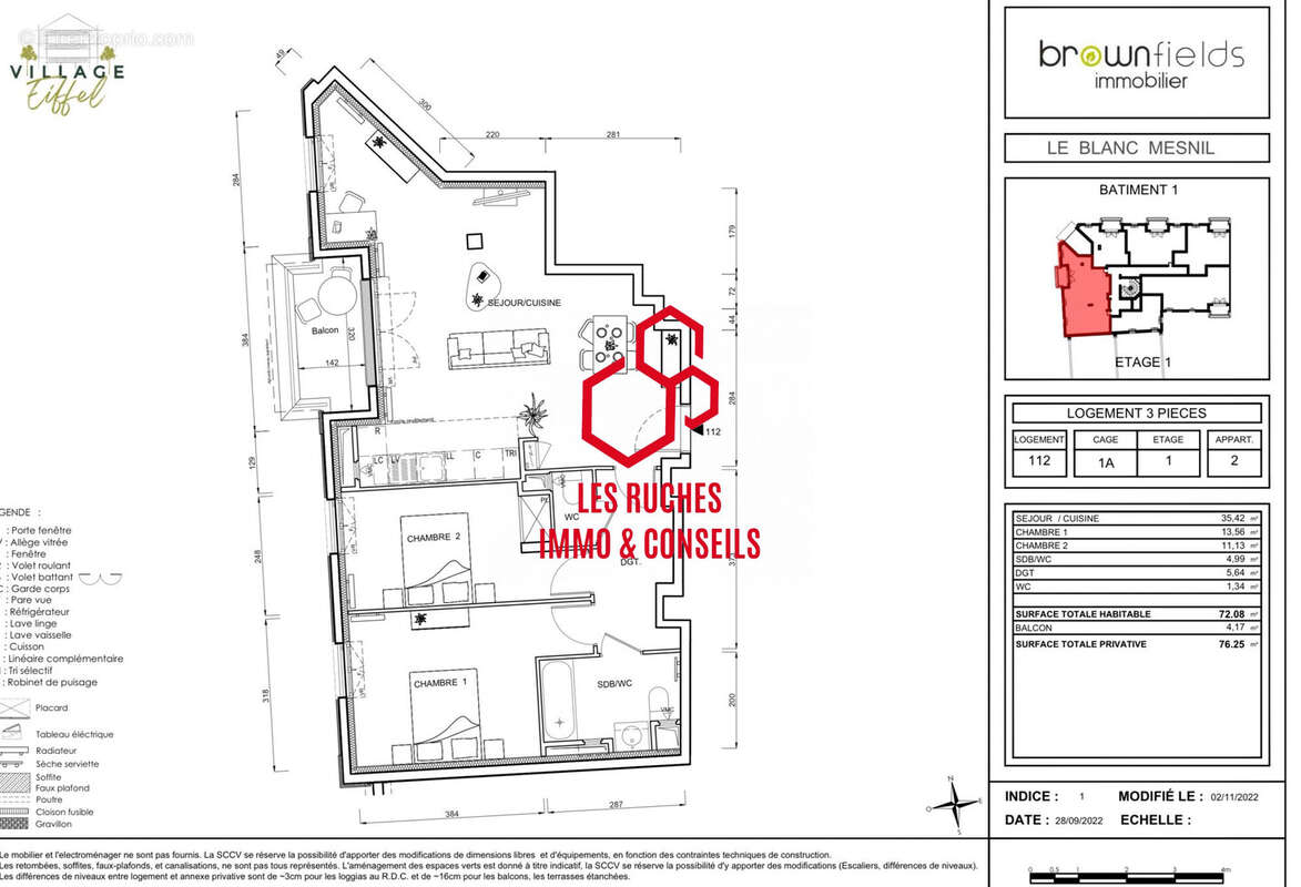 Appartement à LE BLANC-MESNIL