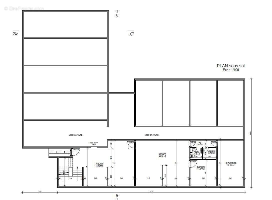 À vendre immeuble de 760 m2 à Loches - photo 5
