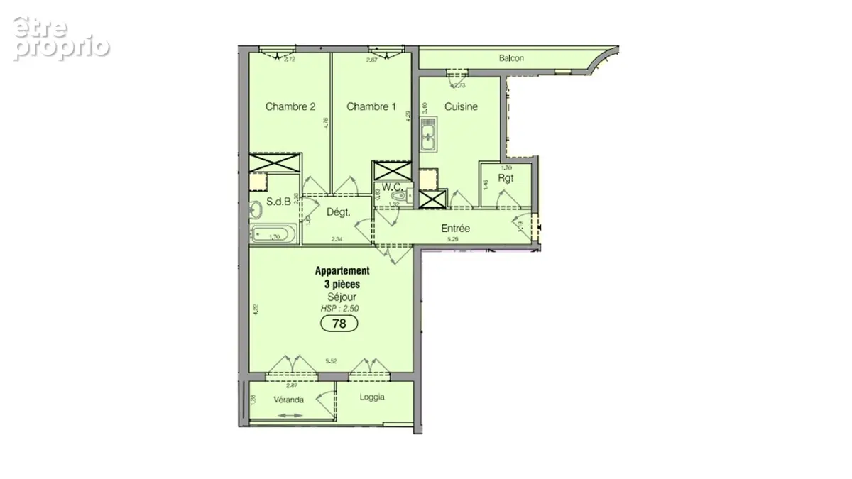 Appartement Noisiel 3 pièce(s) 78.10 m2 - photo 9