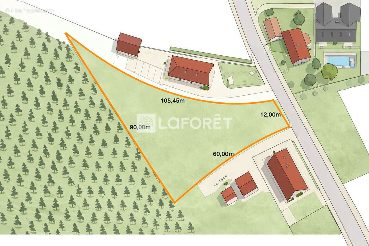 Terrain constructible 2132m2 - photo 4