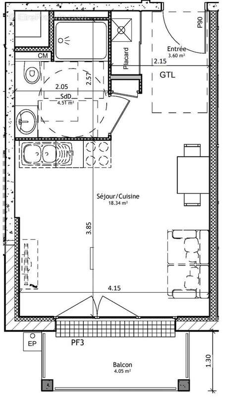 Appartement 26 m² à Benerville-Sur-Mer  - photo 3