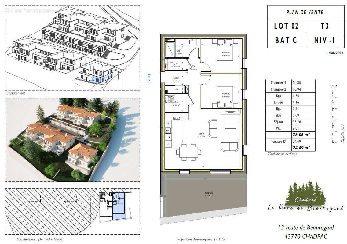 Nouveauté  dans le NEUF : Parc de Beauregard : F3 avec terrasse - photo 4