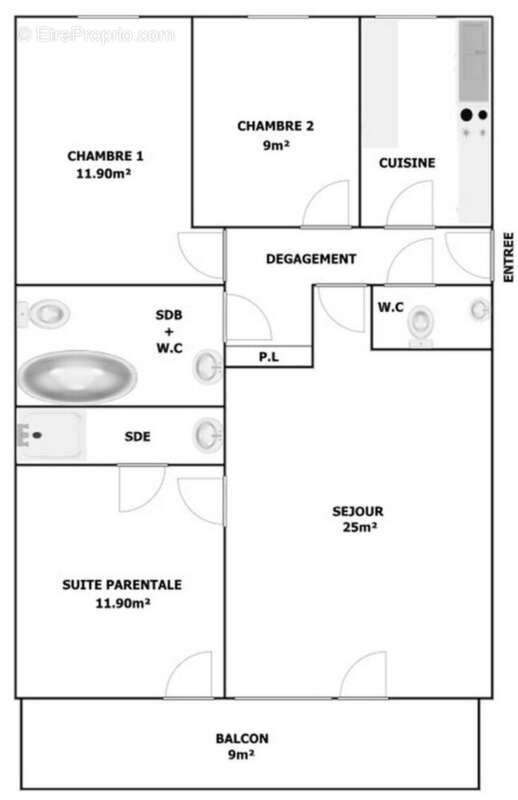 Appartement à CLICHY