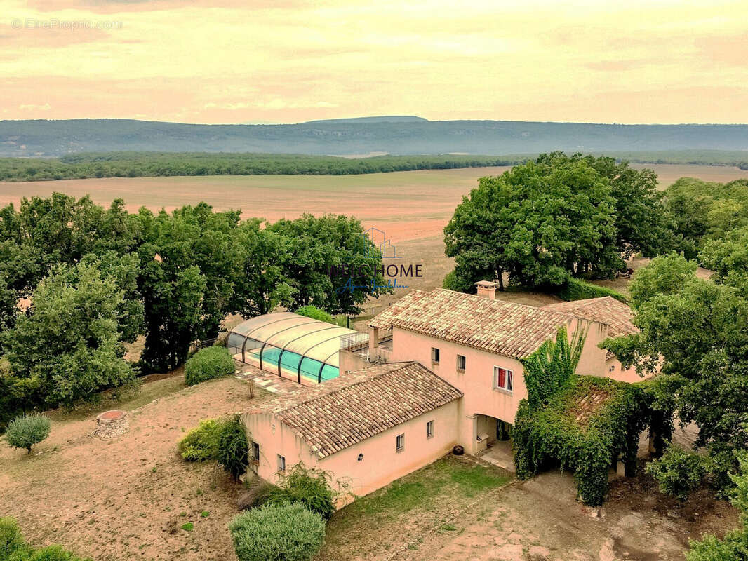 Vue aerienne - Maison à REGUSSE