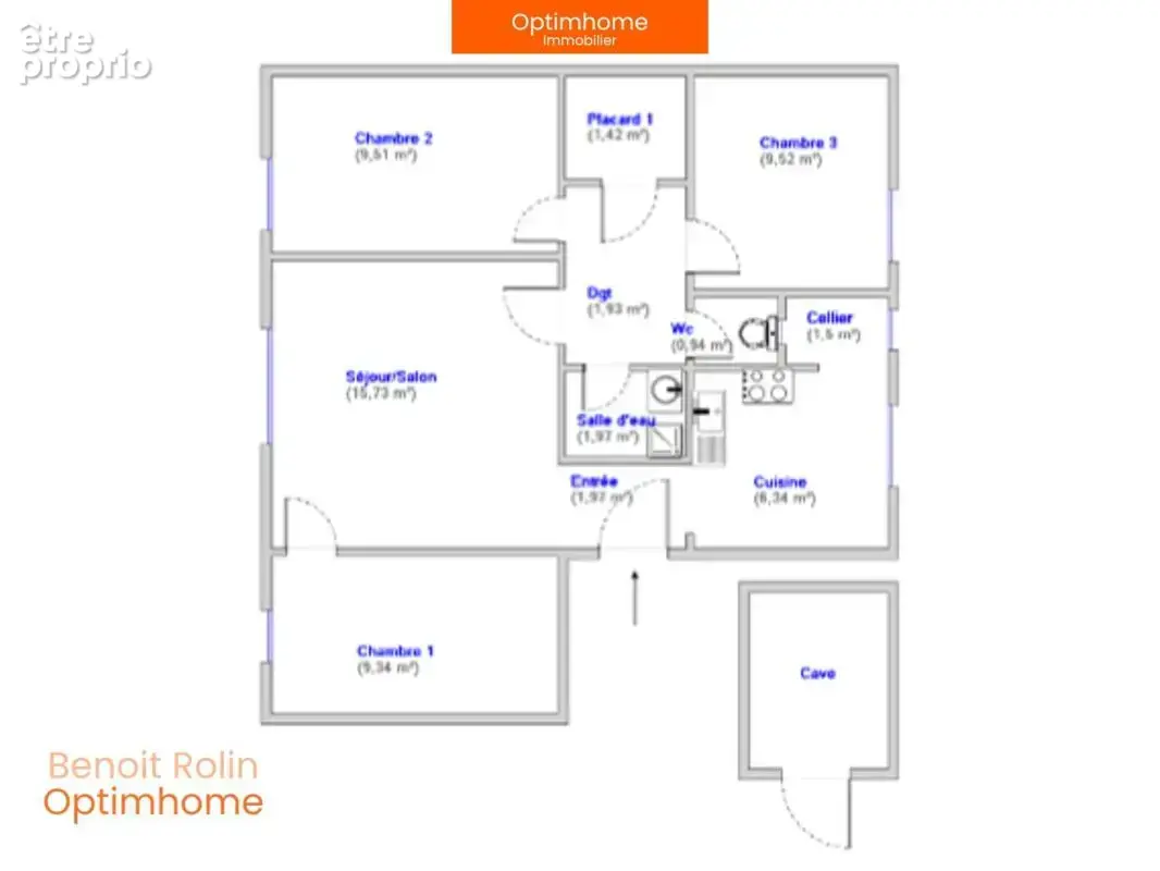 Appartement T4 avec 3 chambres à vendre au Mans – Quartier Pontlieue - photo 16