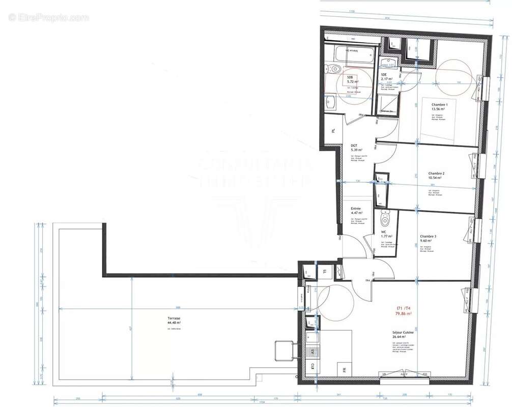Appartement/terrasse 3 chambres - photo 23
