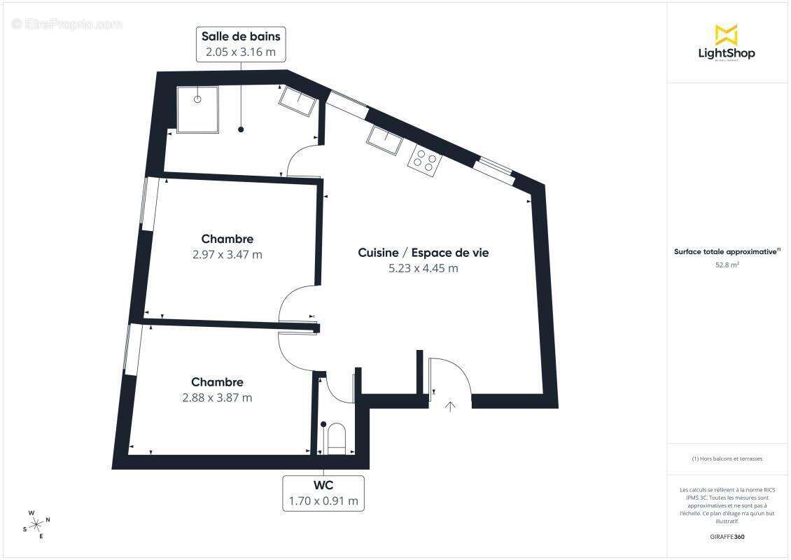 Appartement 3 pièces de 52 m² entièrement rénové avec cave - Route de Rennes, Nantes - photo 18
