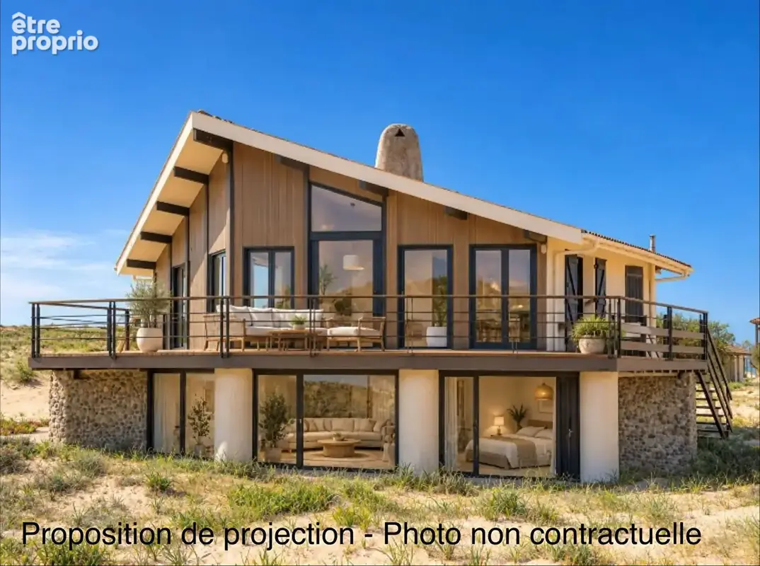 Maison d'architecte sur la dune - accès privé direct à l'océan - potentiel d'extension exceptionnel - photo 2