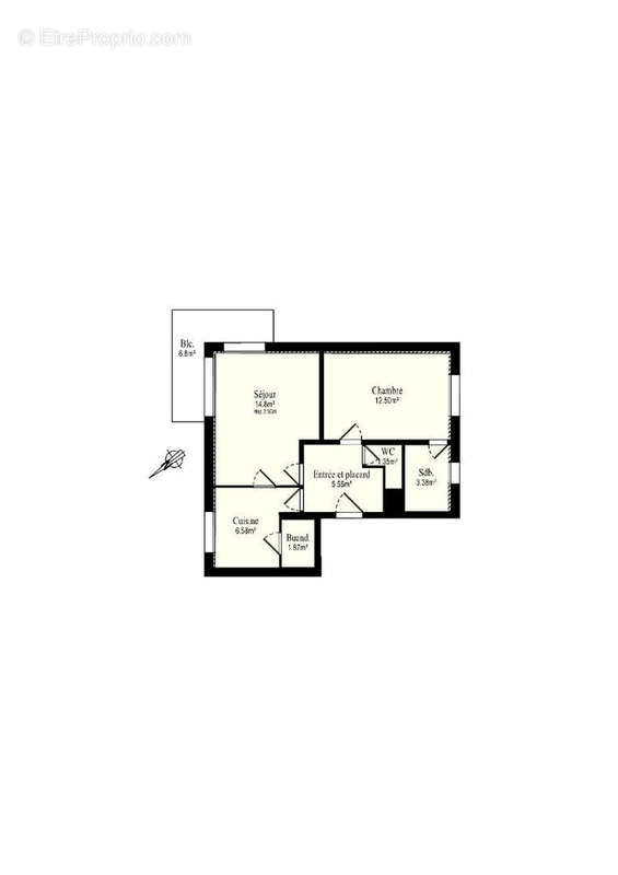 Quartier : gare - village - 2 pieces avec un balcon - photo 9