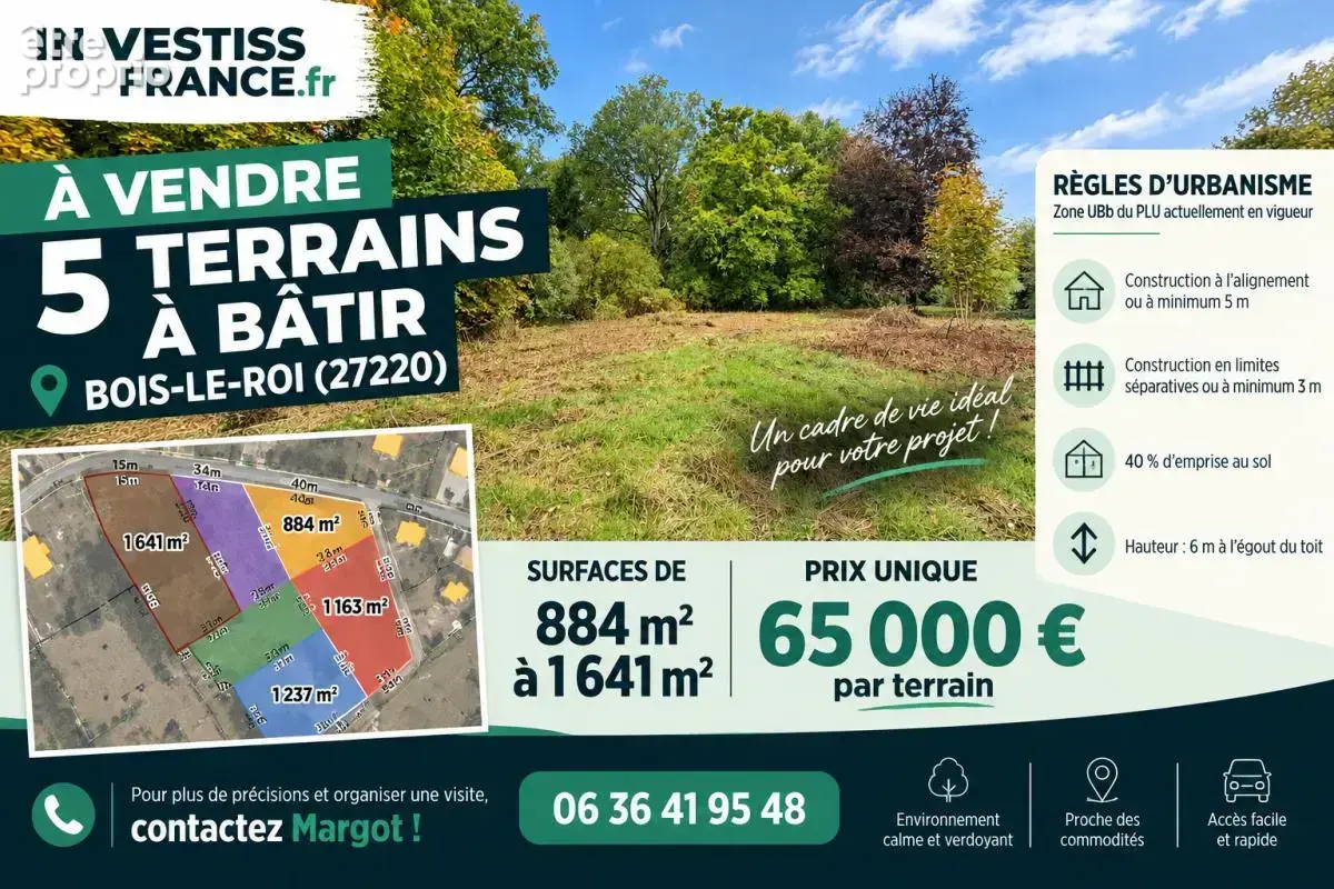 BOIS LE ROI (27) - Terrain à bâtir - 1237m² - photo 1