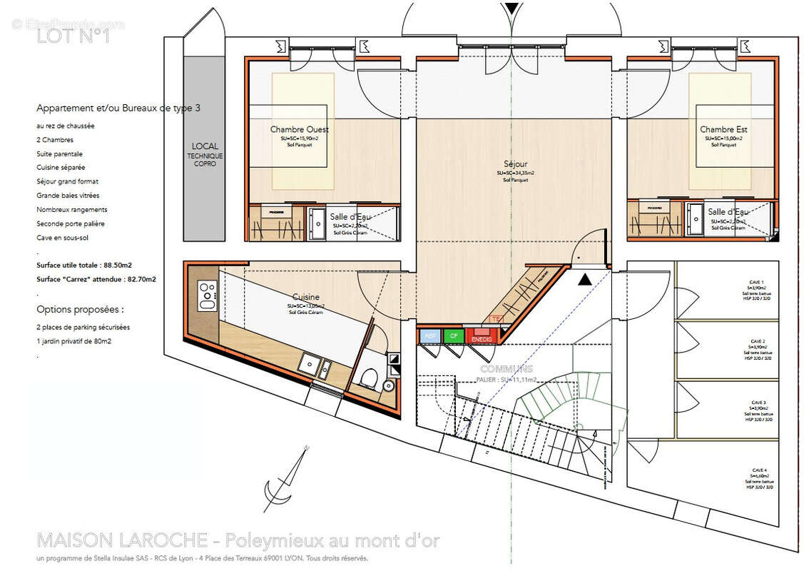 Appartement à POLEYMIEUX-AU-MONT-D'OR