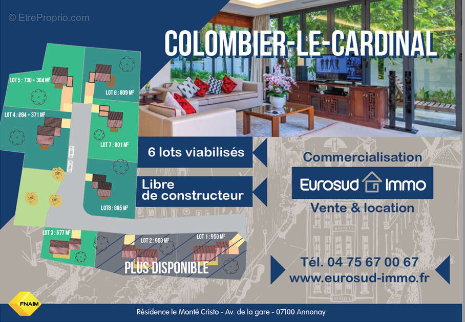 Terrain à COLOMBIER-LE-CARDINAL