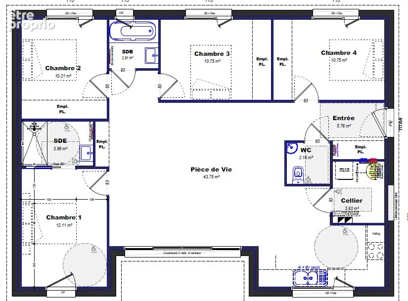 4 chambres et 2 salle de bains - photo 12