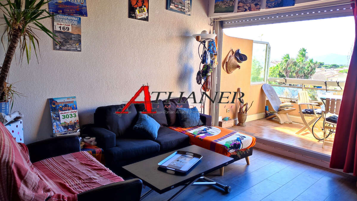 Appartement t3 + mezzanine, parking - canet port - photo 4
