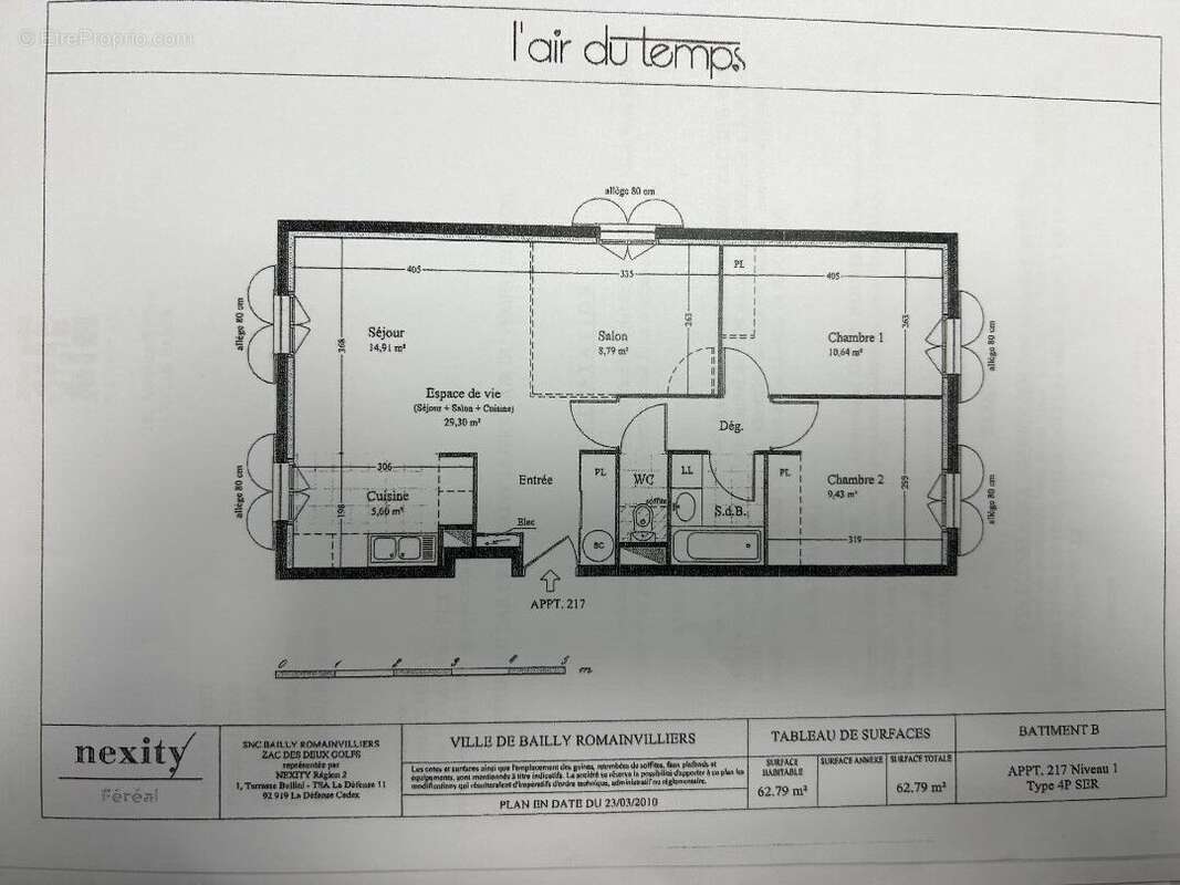 Appartement à BAILLY-ROMAINVILLIERS