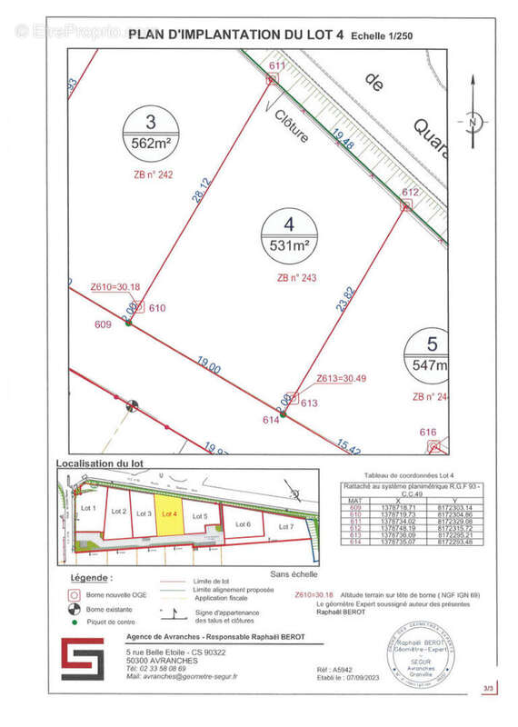 Terrain a batir de 531m² le val saint pere - photo 3