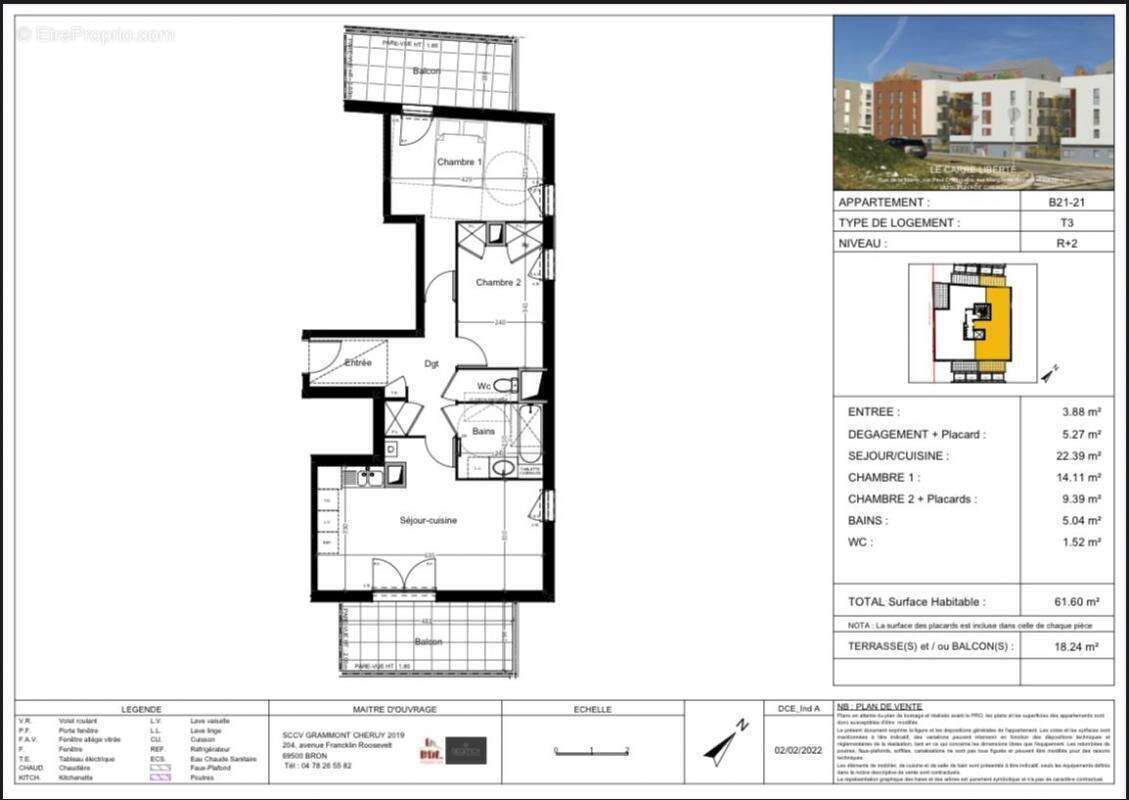 Appartement à PONT-DE-CHERUY