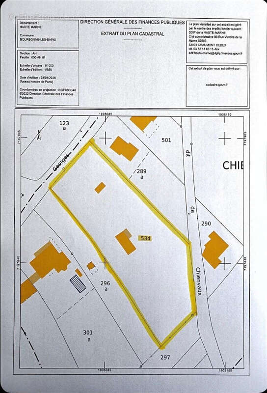 Terrain à BOURBONNE-LES-BAINS