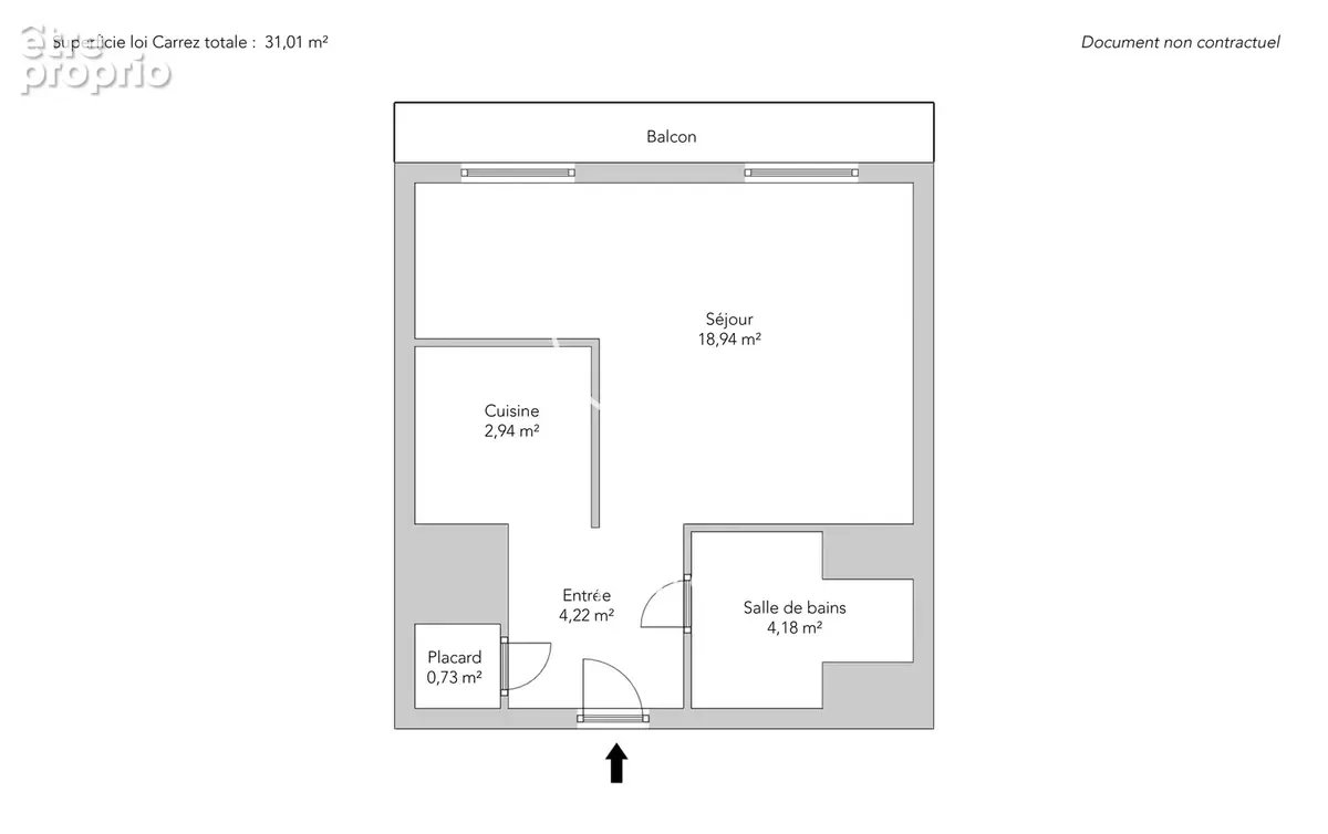 PARIS 16e - POMPE / FLANDRIN - Studio - 31,01m2 Carrez - Balcon 4,26m² - photo 14