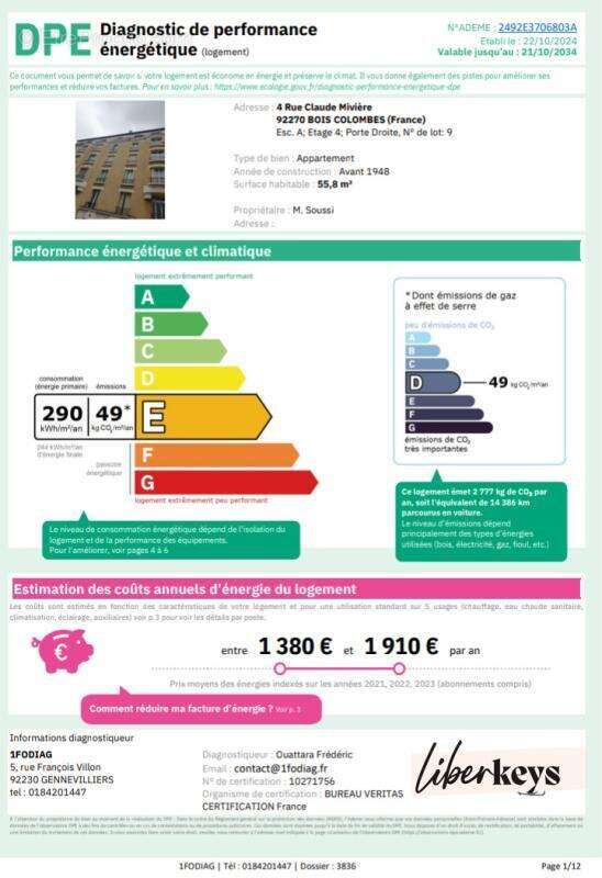 Appartement à BOIS-COLOMBES