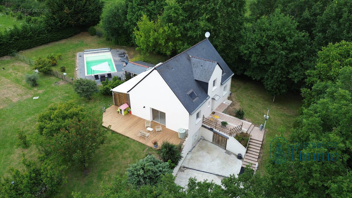 Vue aérienne  - Maison à BEAUCOUZE