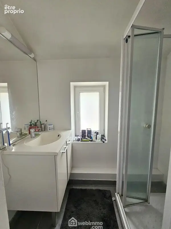 Une salle d'eau avec sa fenêtre.