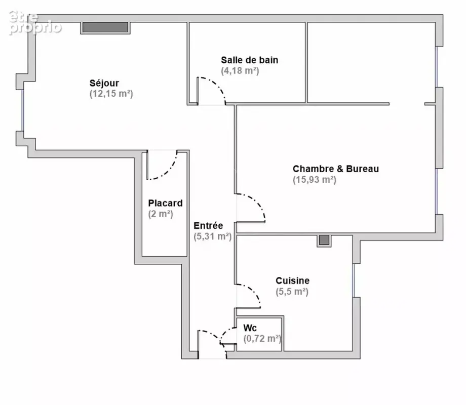 2 pièces de 46 m² square Gardette - photo 4