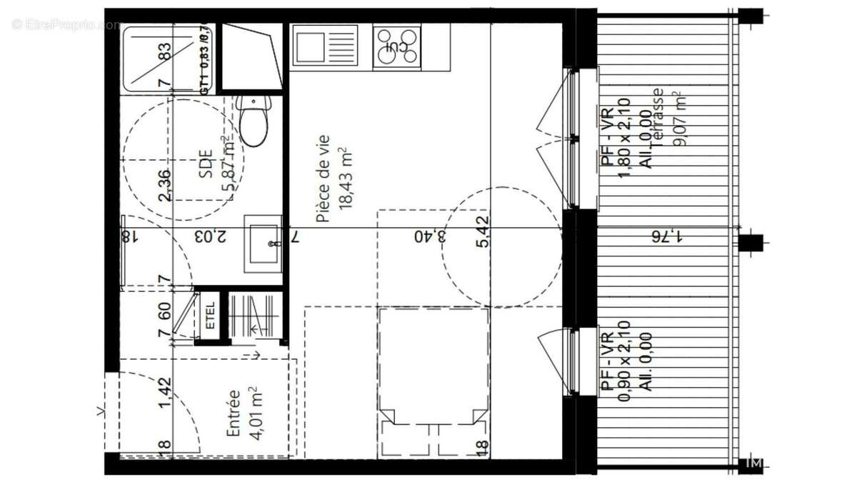 Appartement 28 m² à Beaumont  - photo 3