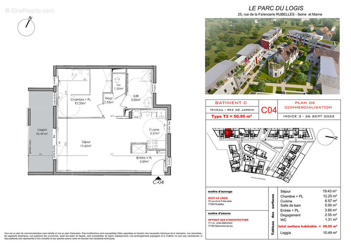 Appartement à RUBELLES