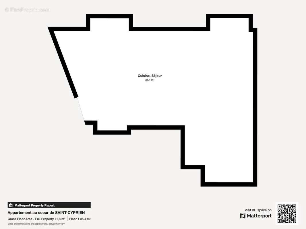 Appartement au coeur de SAINTCYPRIEN  Floor 1 - Appartement à SAINT-CYPRIEN