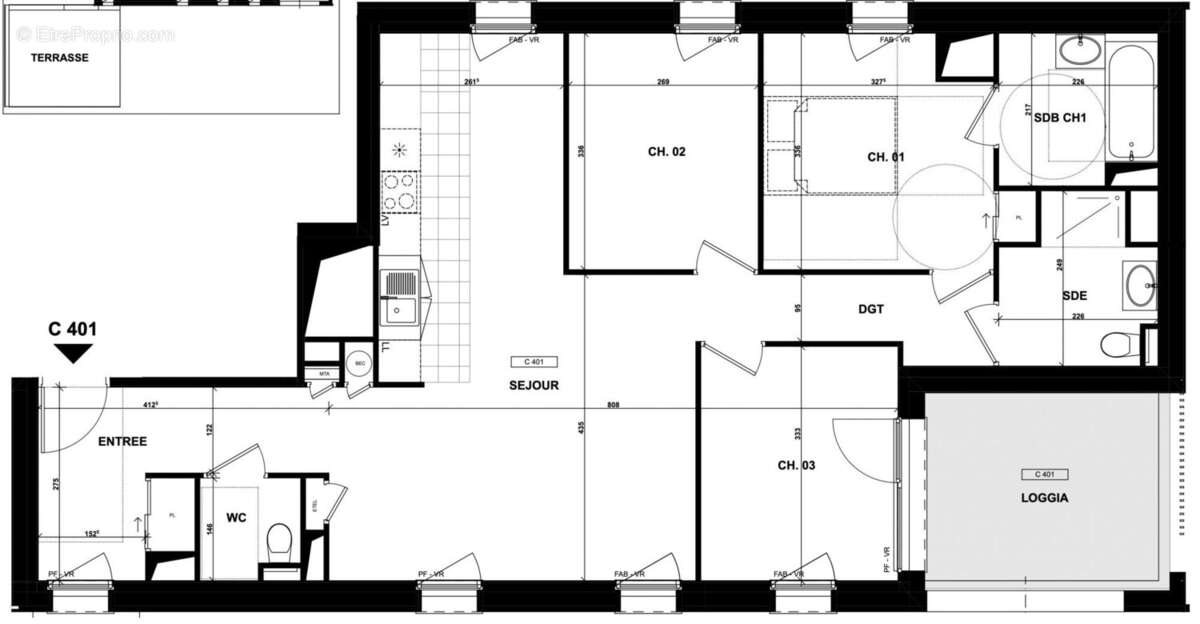 Appartement 83 m² à Lannion  - photo 3