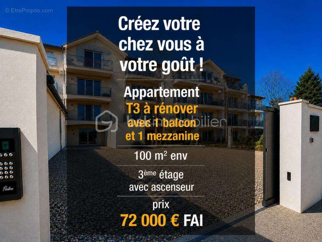 SAINT-CHRISTOL ((84) - Créez votre grand T3 sur mesure ! Appartement à rénover de 100 m² env. situé au 3ème étage avec ascenseur - photo 2