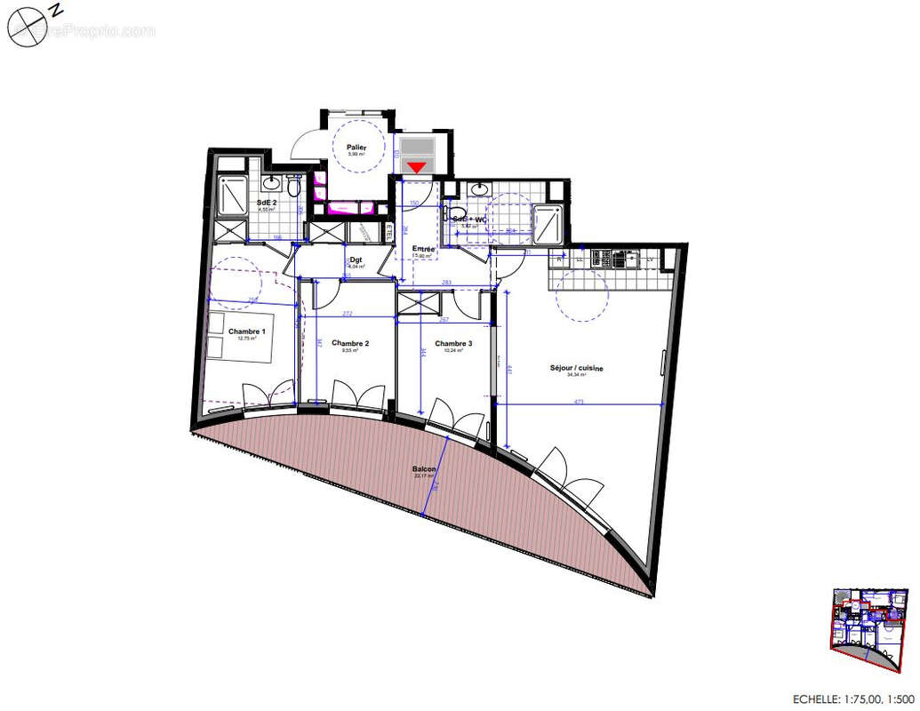 06 - 4 pièces avec terrasse de 22m² et parking en sous sol - photo 2