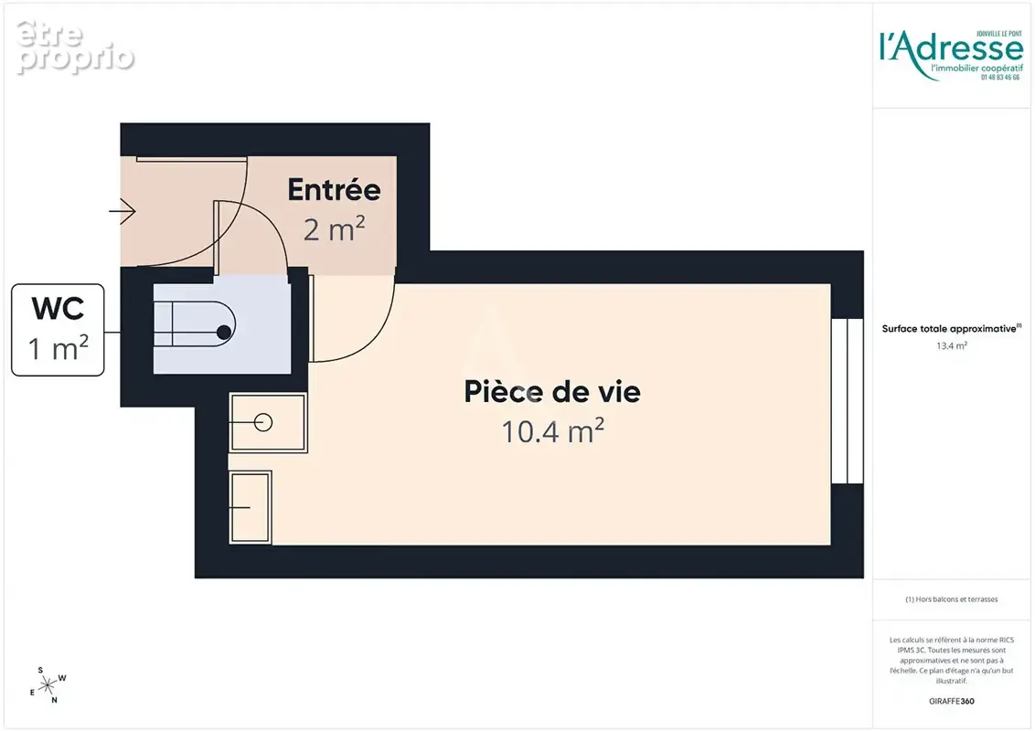 Appartement Maisons Alfort 1 pièce(s) 14 m2 - photo 11