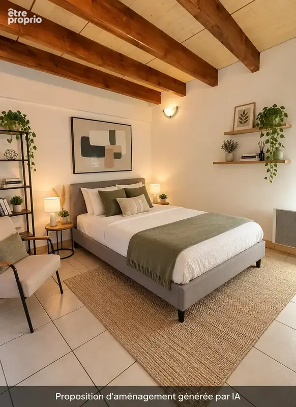 Ensemble immobilier de 108 m2 divisé en 2 logements T2 bis avec garage, cour et balcon - photo 12