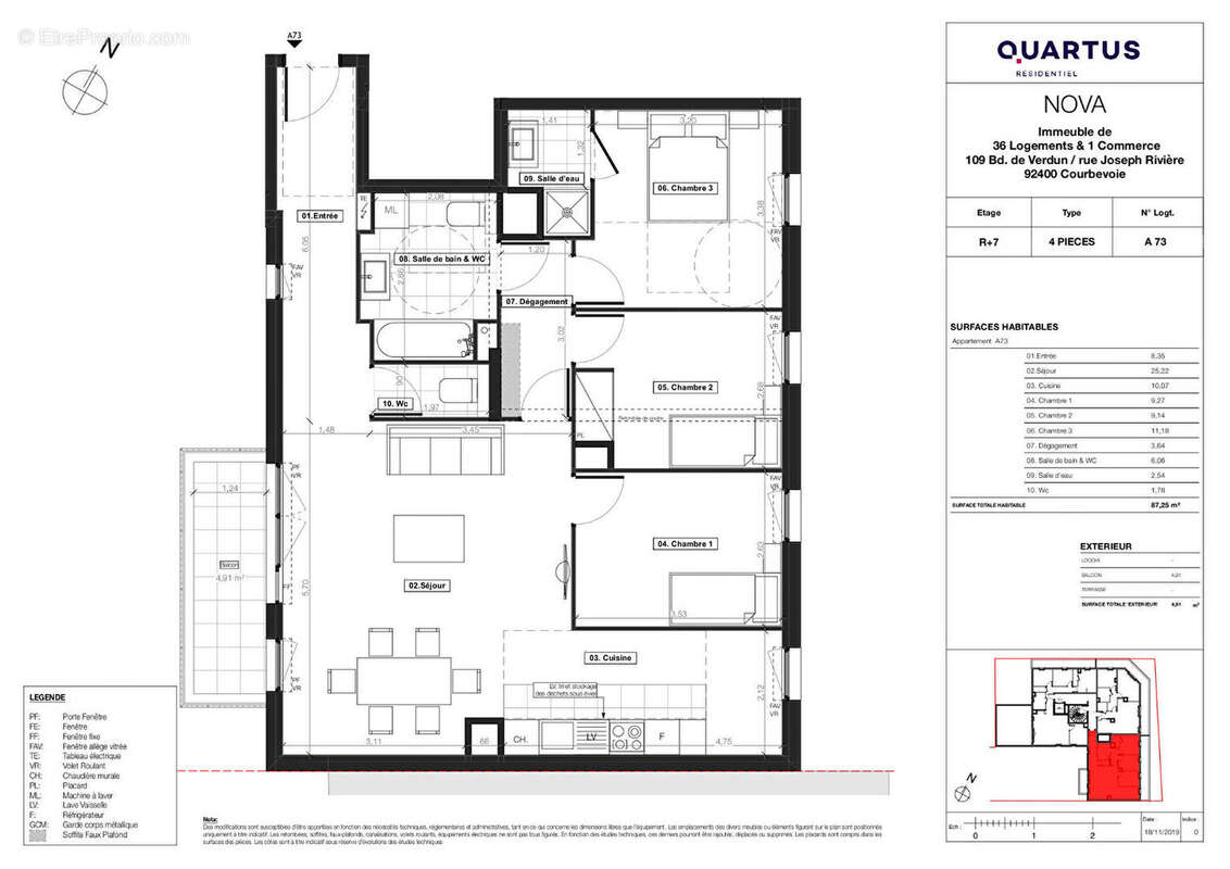 Appartement à COURBEVOIE