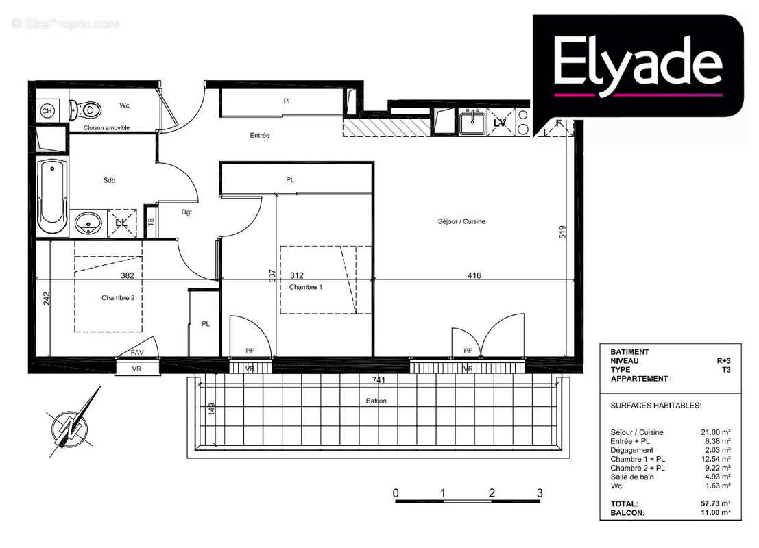 Appartement à TOULOUSE