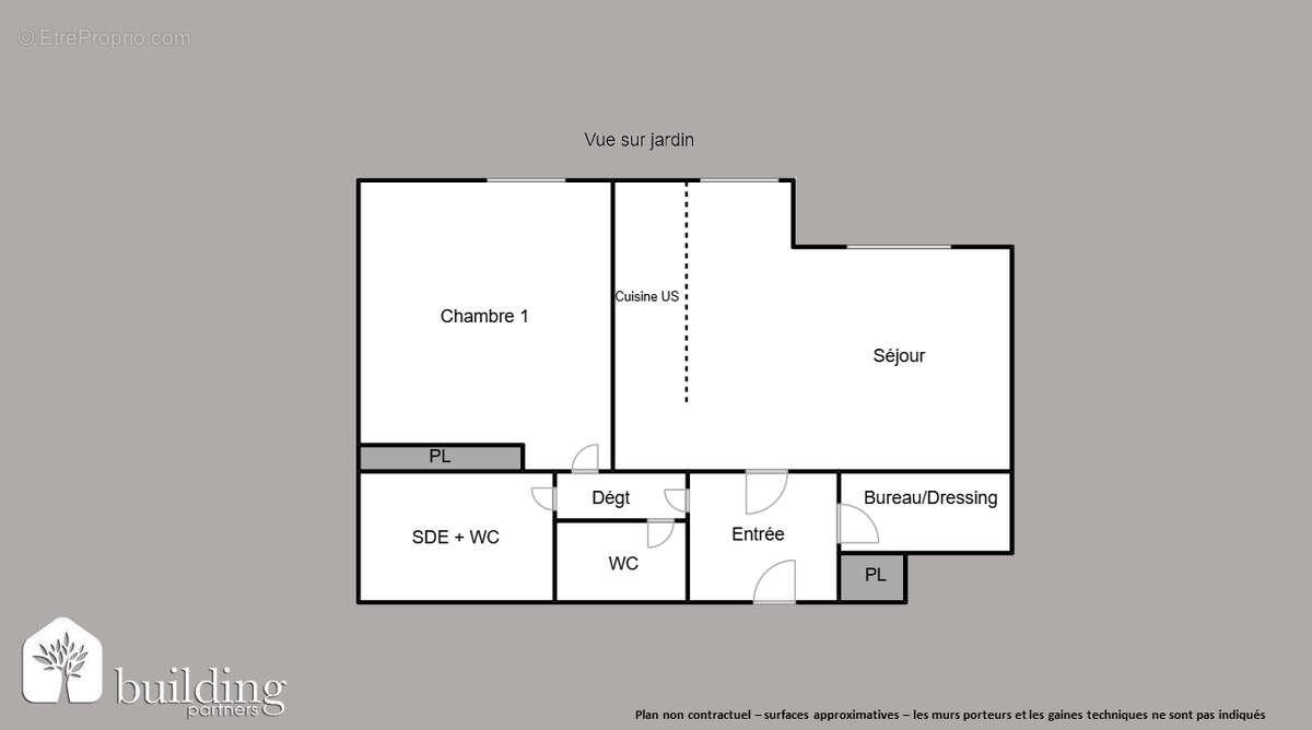 Collange Levallois-Perret - Appartement 3 pièces 45,95 m² - photo 2