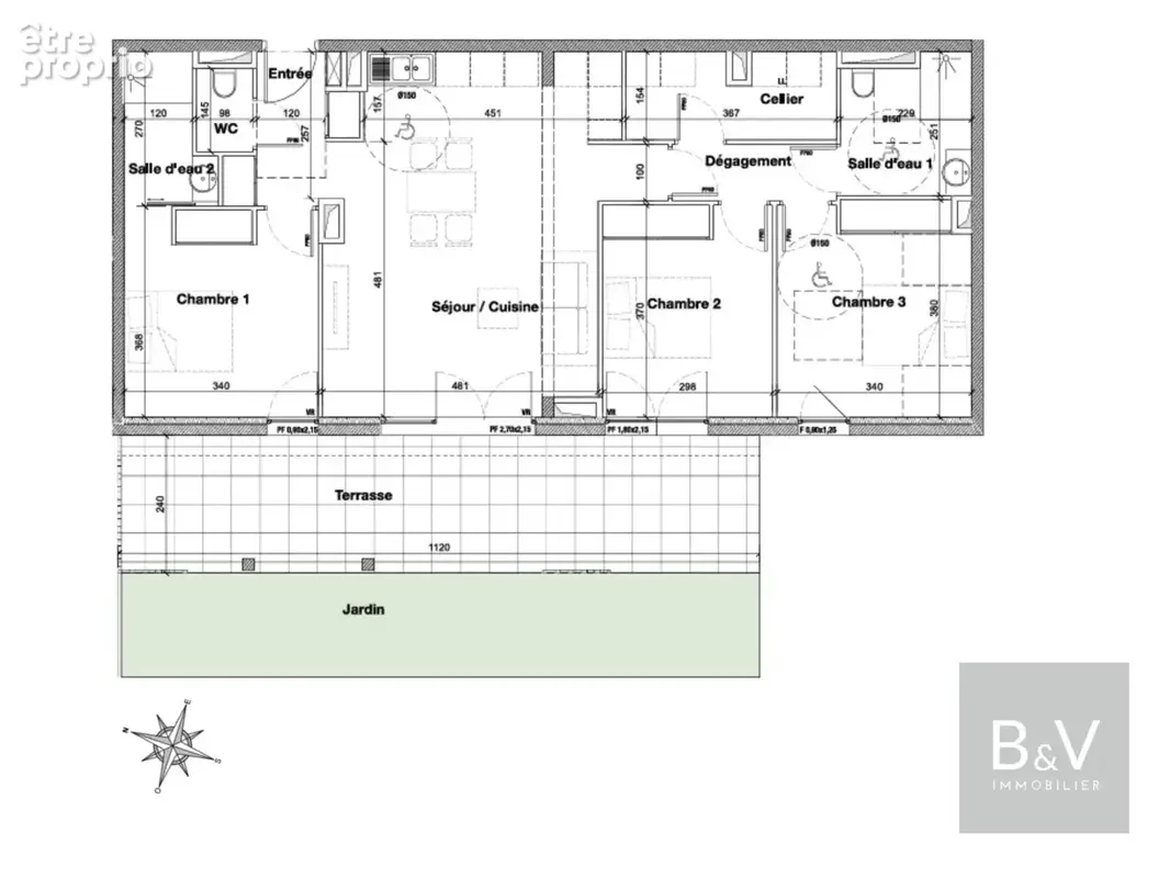 Appartement 4 pièces de 90 m² - photo 5